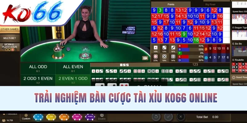 Trải nghiệm bàn cược Tài Xỉu KO66 online